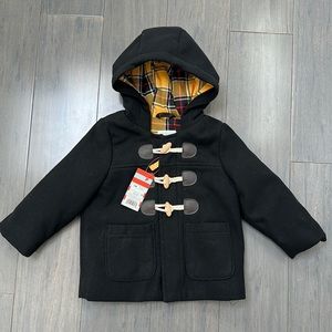 NWT New Black Cat & Jack Target Jacket Duffle Coat Peacoat Size 18 Months
